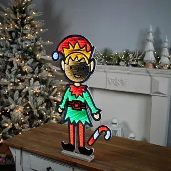 29" Green And Red Acrylic Figurine with LED