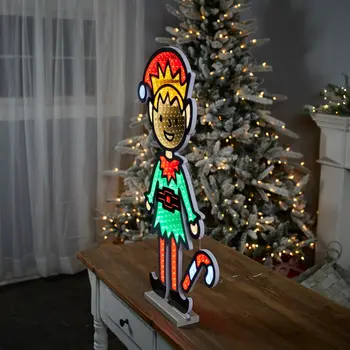 29" Green And Red Acrylic Figurine with LED