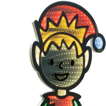 29" Green And Red Acrylic Figurine with LED