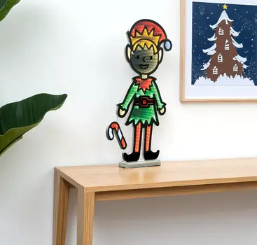 29" Green And Red Acrylic Figurine with LED