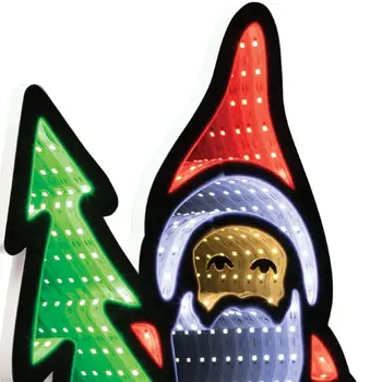 25" Red White And Green Acrylic Figurine with LED