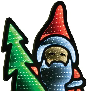 34" Red White And Green Acrylic Figurine with LED
