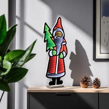 34" Red White And Green Acrylic Figurine with LED