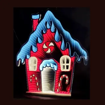 26" Red And White Acrylic Figurine with LED