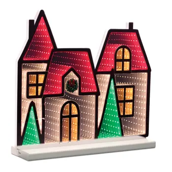 15" Red And White Acrylic Figurine with LED