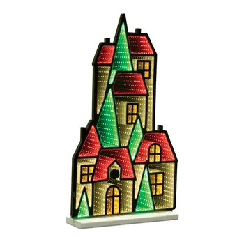 28" Red White And Green Acrylic Figurine with LED
