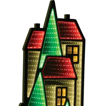28" Red White And Green Acrylic Figurine with LED