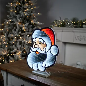 16" Red And White Acrylic Figurine with LED