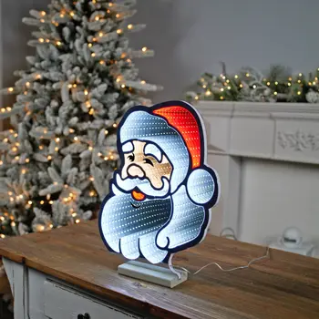 16" Red And White Acrylic Figurine with LED