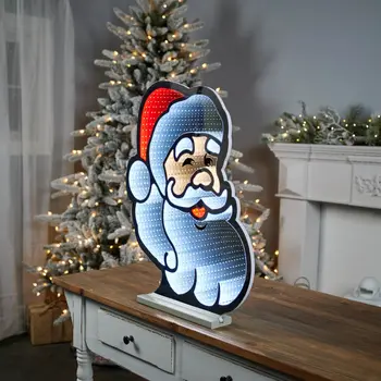 20" Red And White Acrylic Figurine with LED