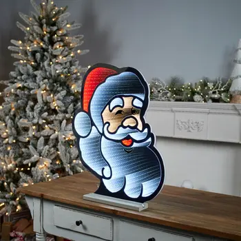 20" Red And White Acrylic Figurine with LED