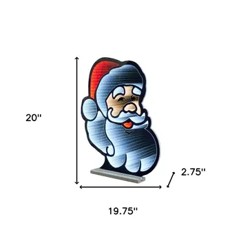 20" Red And White Acrylic Figurine with LED