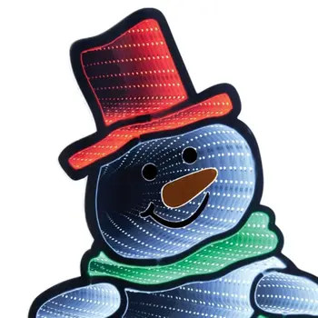 18" White Red And Green Acrylic Figurine with LED