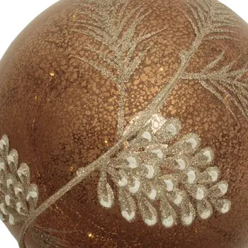 Set of Two Brown And Gray Glass Tabletop Sculpture with LED