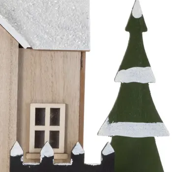12" Beige Green And White Tabletop Sculpture with LED