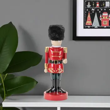 12" Red And Black Polyresin Figurine