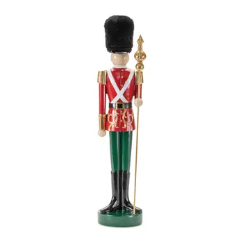 19" Red Green And Black Resin Tabletop Sculpture