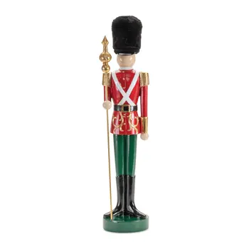 19" Red Green And Black Resin Tabletop Sculpture