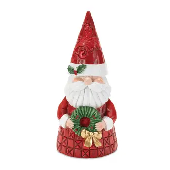 9" Red White And Green Polyresin Figurine