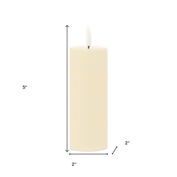 Set of Four Ivory Flameless Pillar Candles