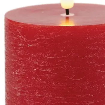 6" Red Flameless Pillar Candle