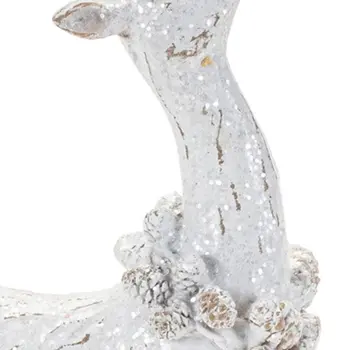 Set of Two White Polyresin Figurine