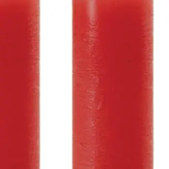 Set of Two Red Flameless Taper Candles