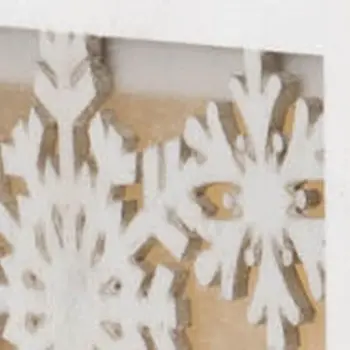 17" White Wood Tabletop Sculpture with LED