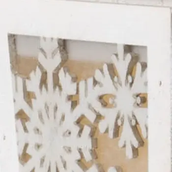 17" White Wood Tabletop Sculpture with LED