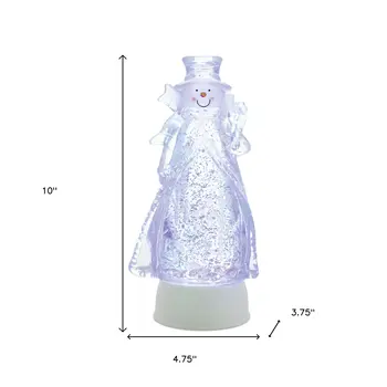 10" Clear Plastic Tabletop Sculpture with LED
