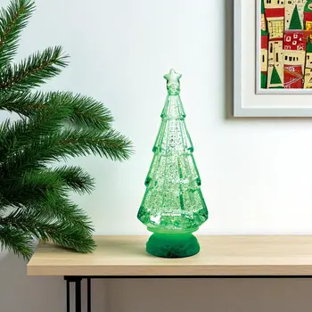 12" Green Plastic Tabletop Sculpture with LED