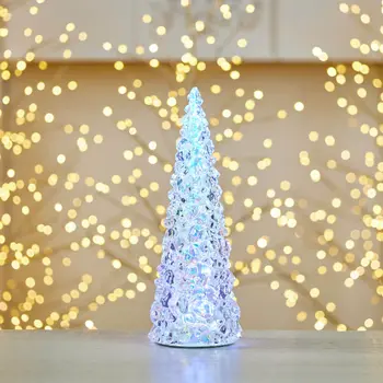 14" White Blue And Pink Plastic Tabletop Sculpture with LED