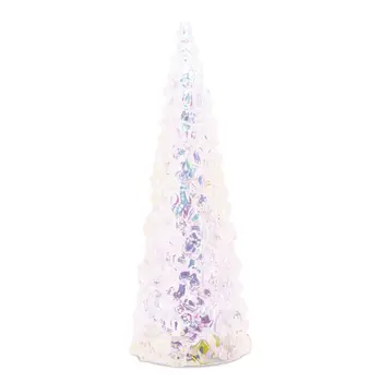 18" White Blue And Pink Plastic Tabletop Sculpture with LED