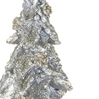 Set of Two Silver And Gold Polyresin Tabletop Sculpture