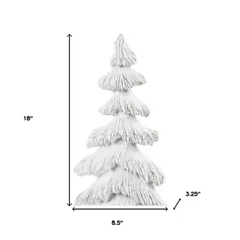 Set of Two White Polyresin Tabletop Sculpture
