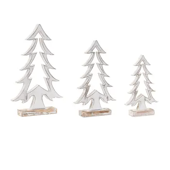 Set of Two White And Beige Tabletop Sculpture