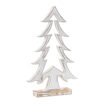 Set of Two White And Beige Tabletop Sculpture