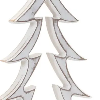 Set of Two White And Beige Tabletop Sculpture