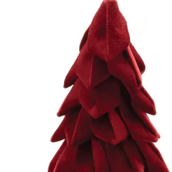 Set of Two Red Fabric Tabletop Sculpture