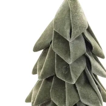 Set of Two Green Fabric Tabletop Sculpture