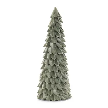 26" Green Fabric Tabletop Sculpture