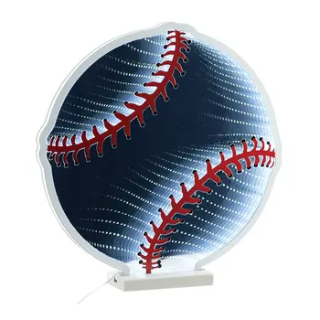 16" White And Red Acrylic Figurine with LED