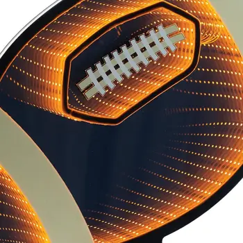 14" Orange White And Black Acrylic Figurine with LED