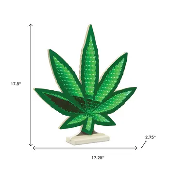 18" Green Acrylic Figurine with LED