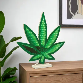 18" Green Acrylic Figurine with LED