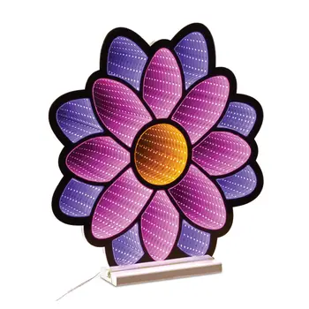 17" Purple Pink And Yellow Acrylic Figurine with LED