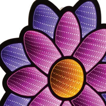 17" Purple Pink And Yellow Acrylic Figurine with LED