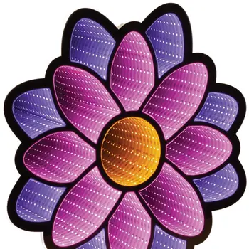 17" Purple Pink And Yellow Acrylic Figurine with LED