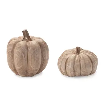 Set of Two Brown Polyresin Tabletop Sculpture