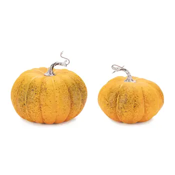 Set of Two Orange And Green Plastic Tabletop Sculpture